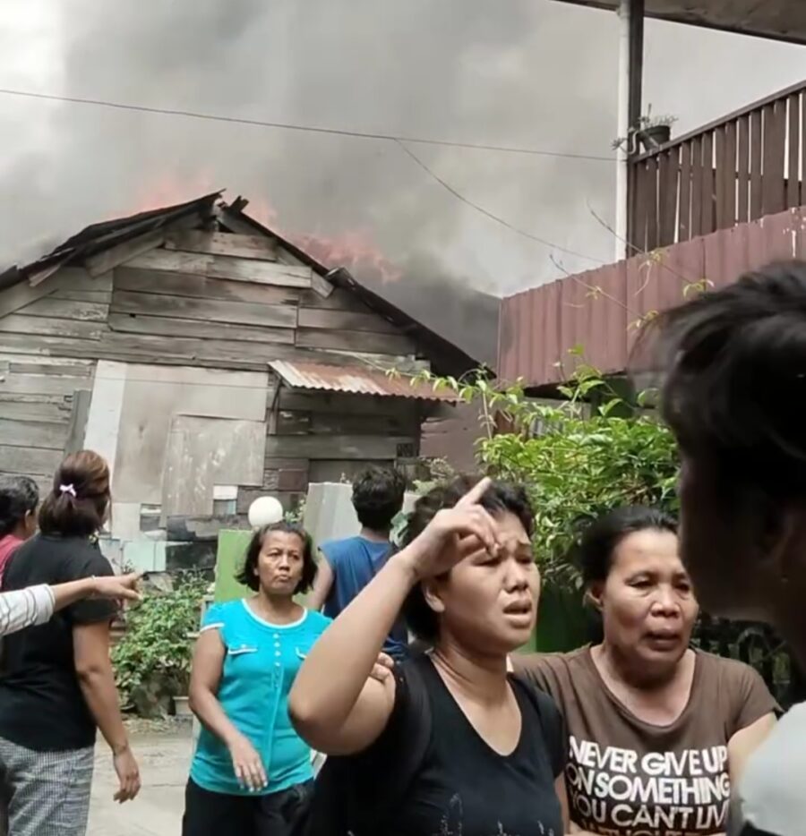 Belasan Rumah Terbakar di Pulo Brayan Kota Medan