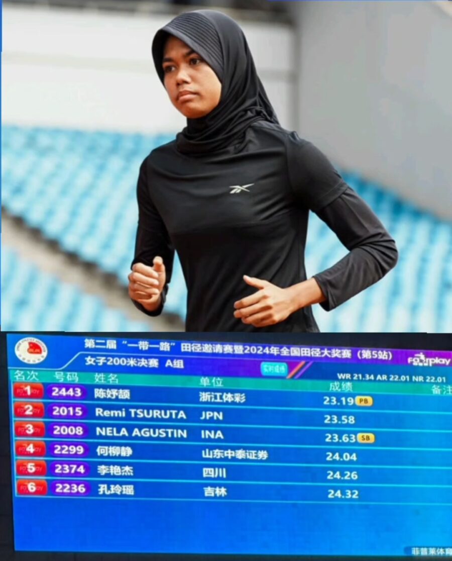 Pelari Sumut Nella Agustin Pecahkan Rekornas 200 M Putri