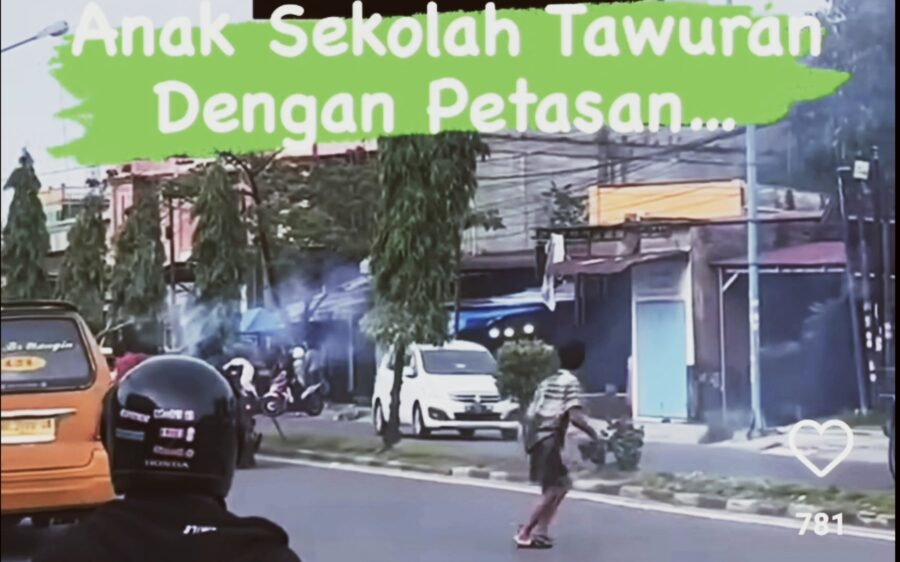 Tawuran Pelajar di Kota Medan Gunakan Petasan dan Sajam