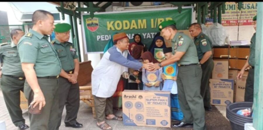 Peduli Anak Yatim, Bintaljarahdam Kodam I BB Gelar Baksos ke 6 Panti Asuhan