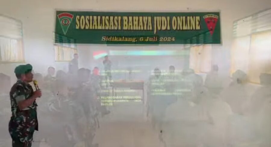 Sosialisasi Bahaya Judi Online Kepada Prajurit dan Sangsinya