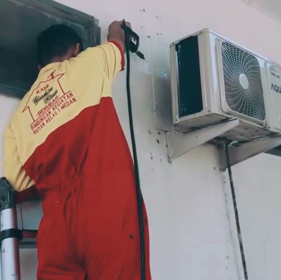 Warga Binaan Rutan Kelas I Medan Pelatihan Cleaning Service dan AC