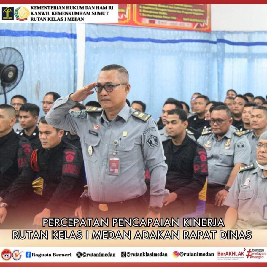 Percepatan Pencapaian Kinerja, Rutan Kelas I Medan Adakan Rapat Dinas