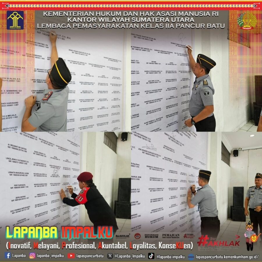 Kalapas Pimpin Langsung Penandatanganan Pakta Integritas