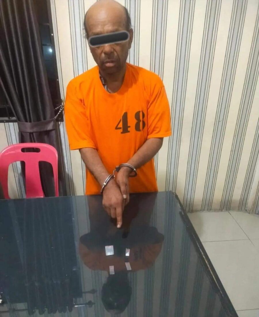 Gol, Kakek Tua Masih Nyabu Miliki Paket Sabu