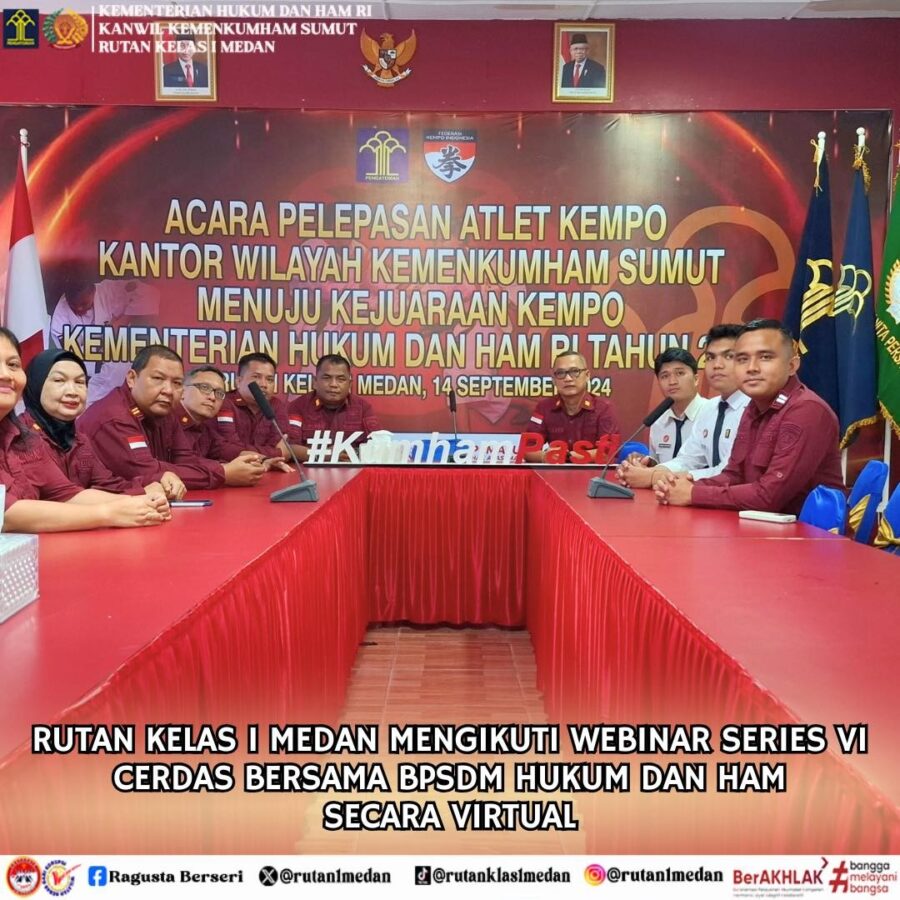 Rutan Kelas I Medan Ikuti Webinar Series 6, Dengan Tema Personal Branding ASN