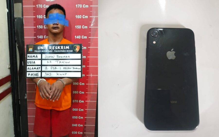 Reskrim Polsek Medan Baru Amankan  Perampok Handphone-Sepeda Motor Bersajam