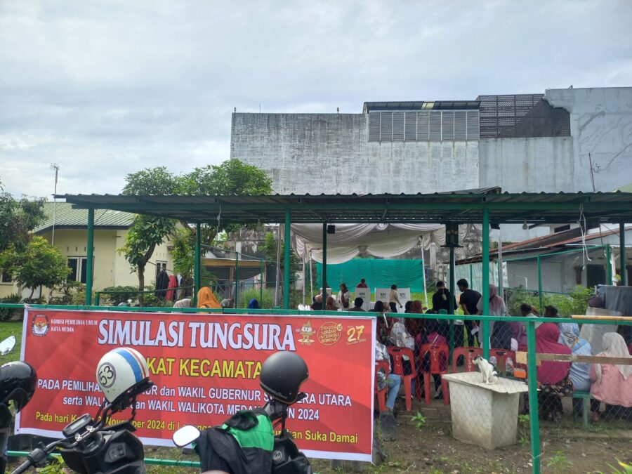 Mantapkan Persiapan, PPK Kota Medan Gelar Simulasi Pungut Hitung Suara di TPS