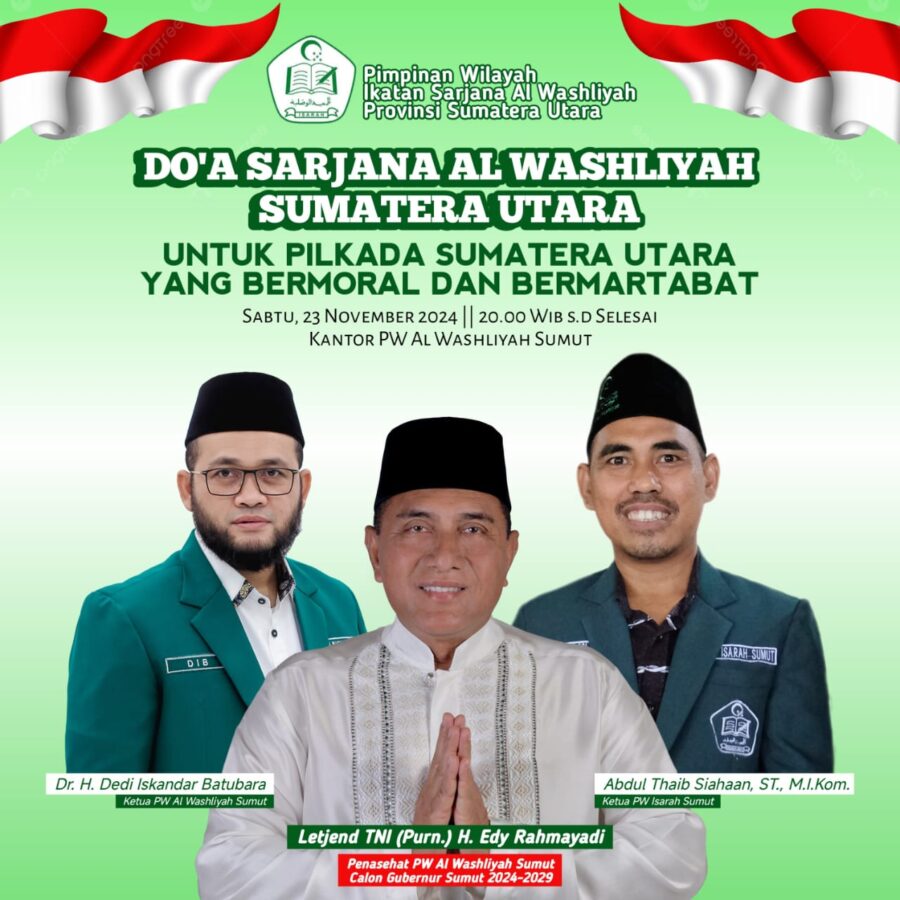 Doa Sarjana Al-Washliyah Sumut Untuk Pilkada Yang Bermoral dan Bermartabat