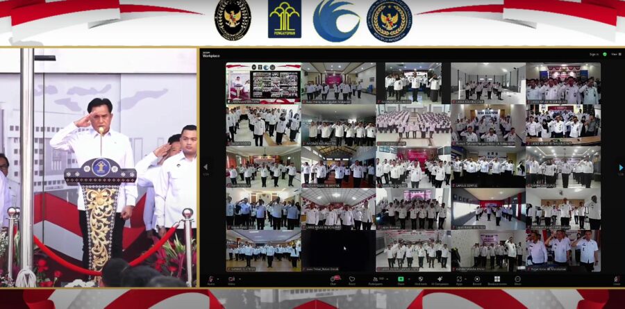 Rutan Kelas I Medan Ikuti Apel Bersama Awal Tahun 2025