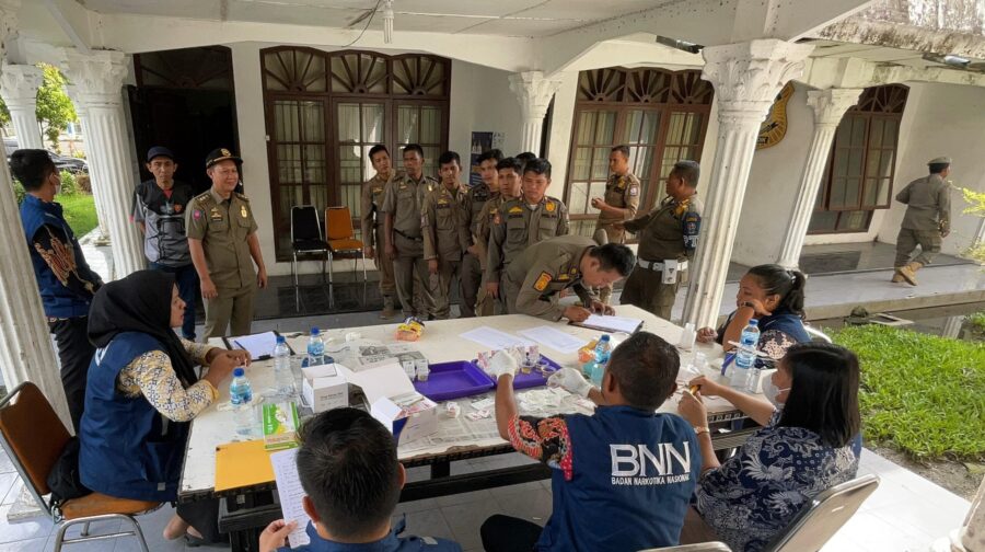 Personil Satpol PP Dikumpulkan, Pemeriksaan Urine BNN satu ASN Positif