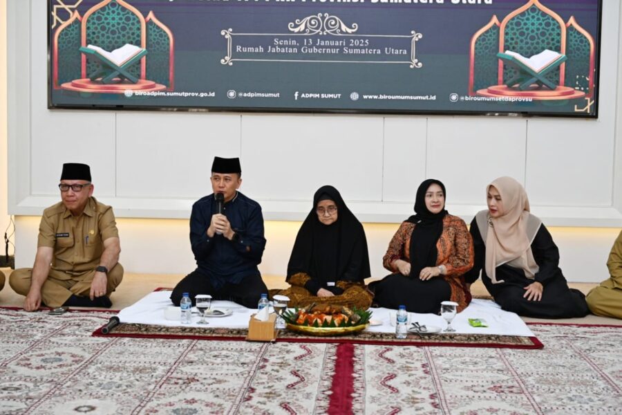 Usai Melaksanakan Umroh, Pj Gubsu di Sambut Upa-upa