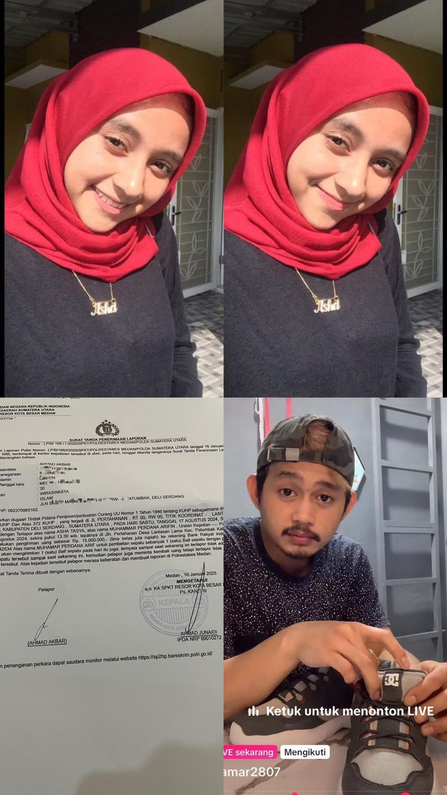 Penipu Suami Istri Asal Tanjung Balai Ini Resmi Dilaporkan ke Polrestabes Medan