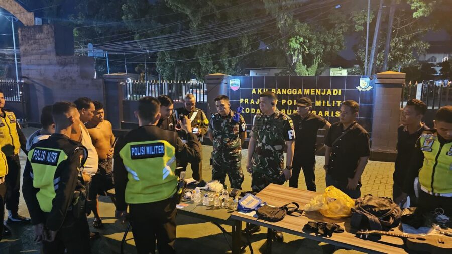 Grebek Kampung Narkoba, Denpom 1/5 Medan Tangkap 9 Pelaku dan 117 Gram Sabu
