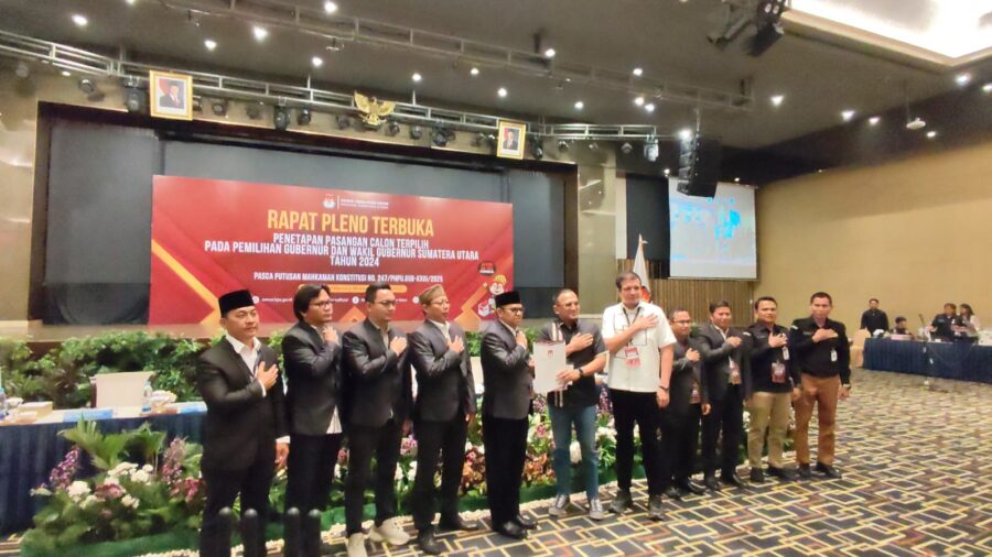 Sah, KPU Sumut Tetapkan dan Menandatangani Bobby-Surya Gubernur dan Wakil Sumut Terpilih