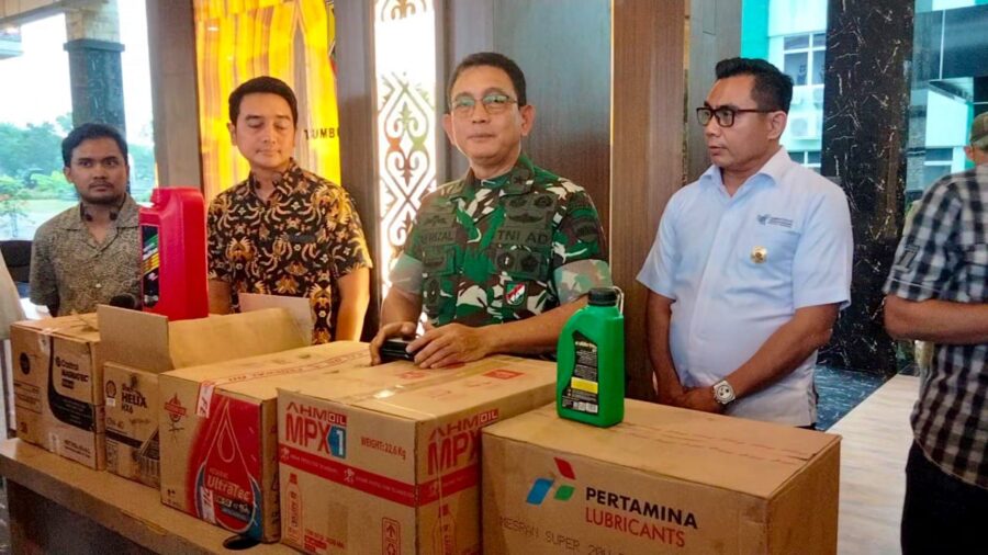 Selamatkan Kerugian Negara Senilai 11 Miliar Lebih, Kodam I/BB Grebek Gudang Oli Pelumas.