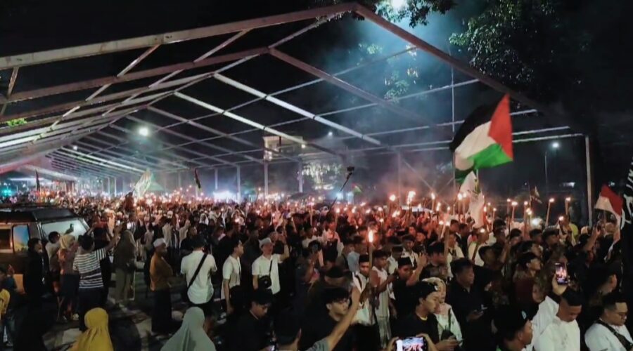 Pawai Obor Sambut Ramadhan di Kota Medan