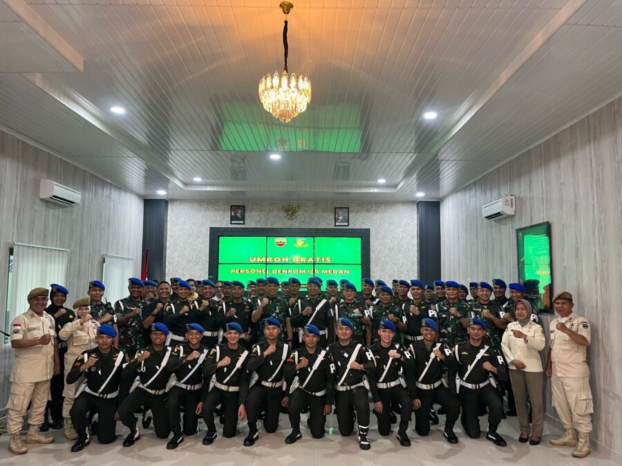 Dandenpom I/5 Medan Lepas Personel untuk Umroh