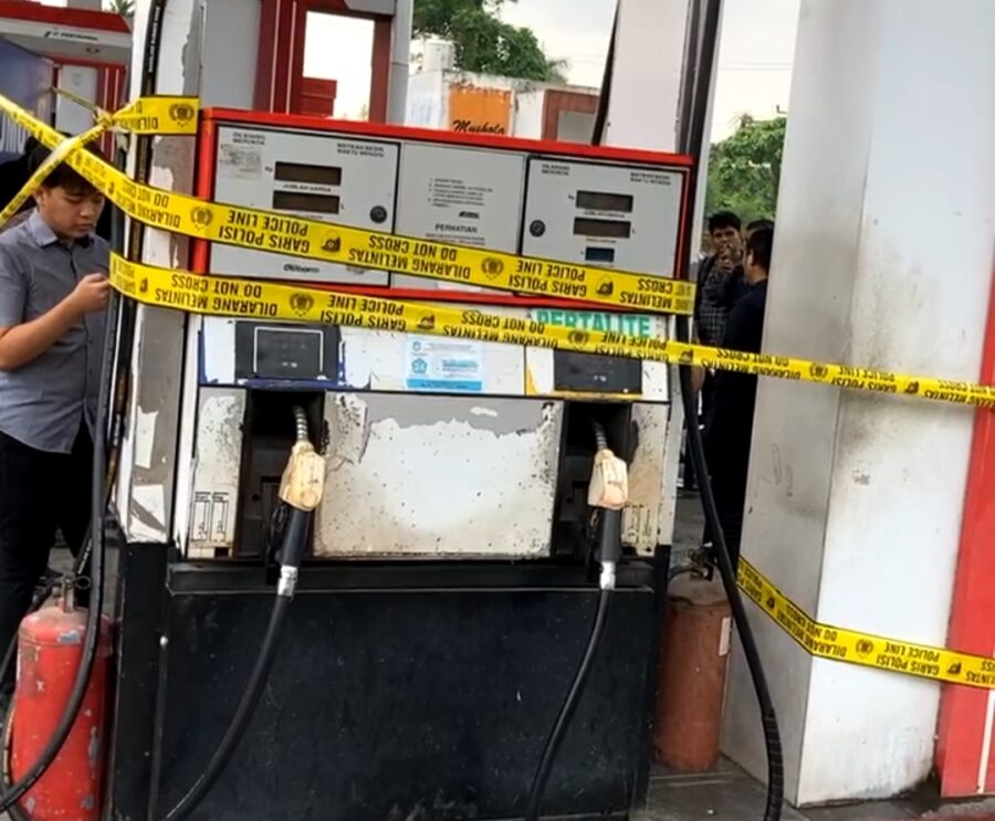 Polrestabes Segel SPBU Nagalan, Jalan Flamboyan, Tanjung Selamat Kota Medan