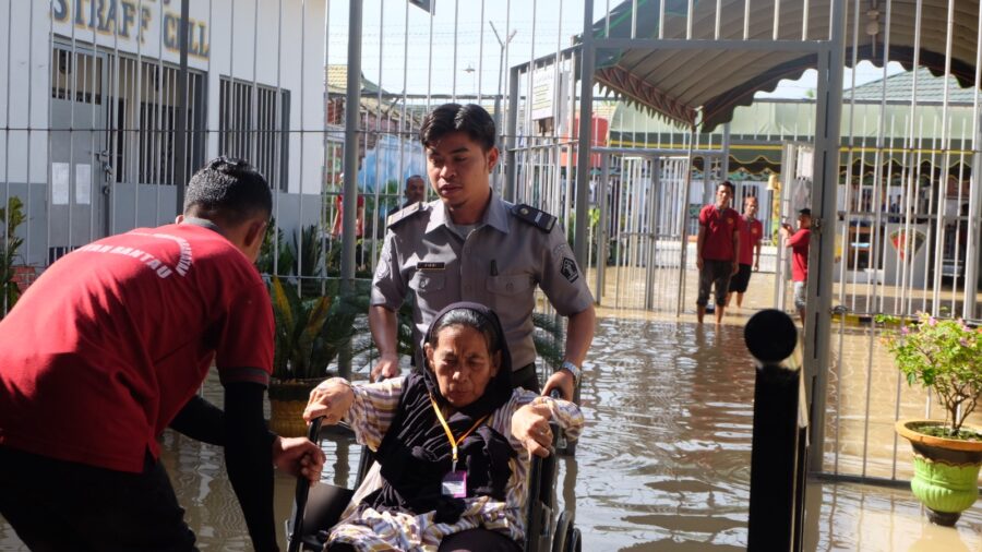 Banjir Bukan Halangan, Rutan Rantau Fasilitasi Keluarga Warga Binaan Berlebaran