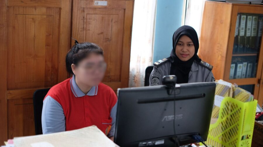 Dua WBP Rutan Kelas IIB Rantau Ikuti Ibadah Paskah Secara Virtual