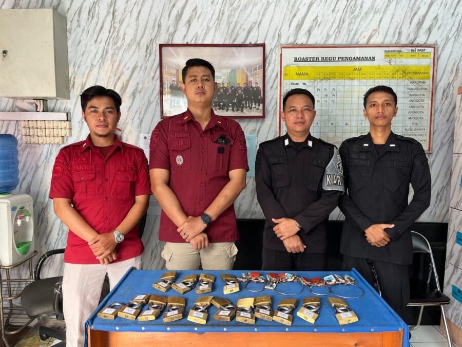 Pastikan Kamtib Terkendali, Rutan Rantau Laksanakan Perawatan dan Rolling Gembok