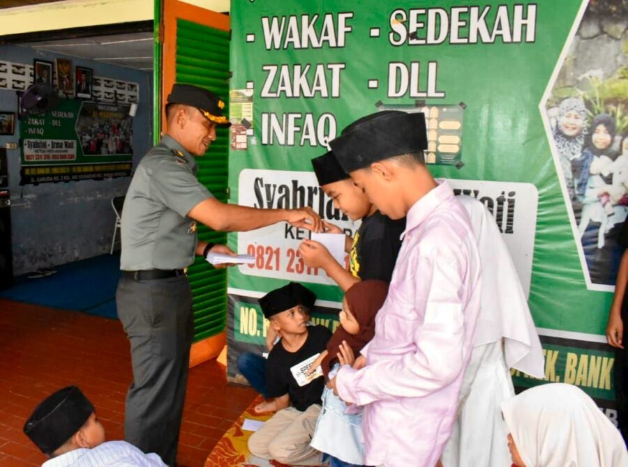 Pembina Panti Asuhan Al-Marhamah : Terimakasih Bapak Kaajendam I/BB Telah Peduli Kepada Anak-Anak Asuh.