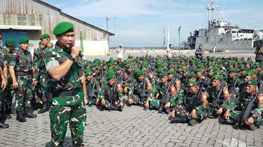 Tepat Dua Hari Lebaran, Pangdam I/BB Lepas Satgas Pengamanan Perbatasan RI-PNG