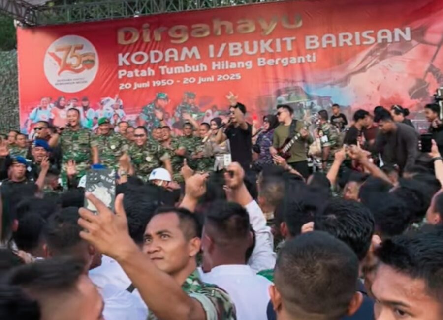 Pasha Ungu Meriahkan HUT Kodam I/Bukit ke-75 di Kota Medan