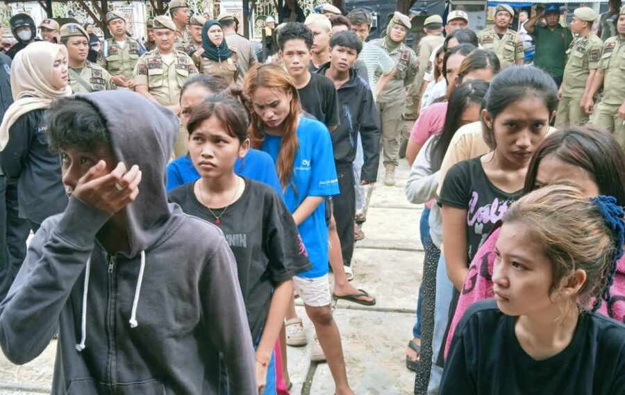 Puluhan Remaja Terjaring Razia Kos kosan Hasilnya Positif Narkoba