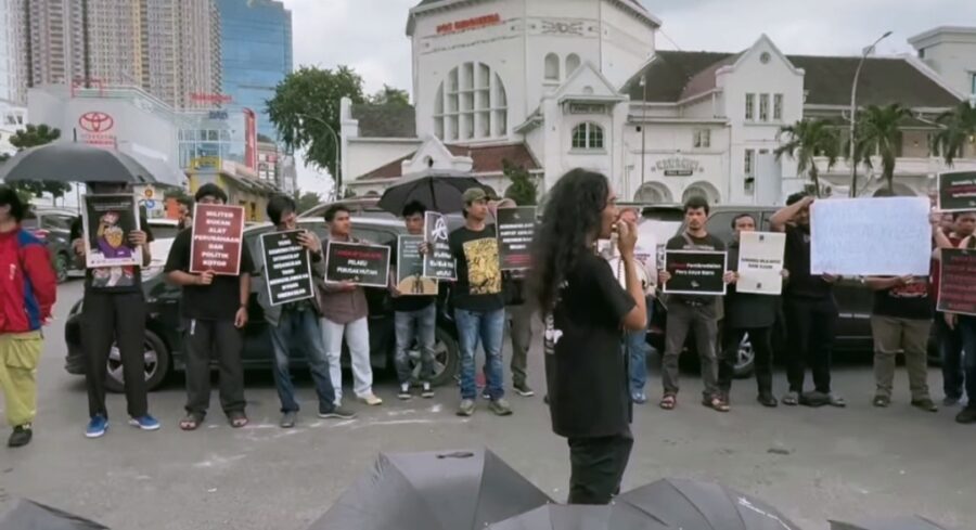 Aksi Solidaritas Media di Medan Dukung Tempo dalam Kasus Gugatan Menteri Pertanian