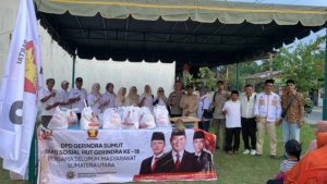 Gerindra Sumut dan GEMIRA Gelar Bakti Sosial Sambut HUT ke-18 di Desa Kelambir Lima Kebun