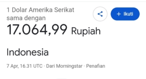 Dollar Hari Ini Tembus 17 Ribu Lebih