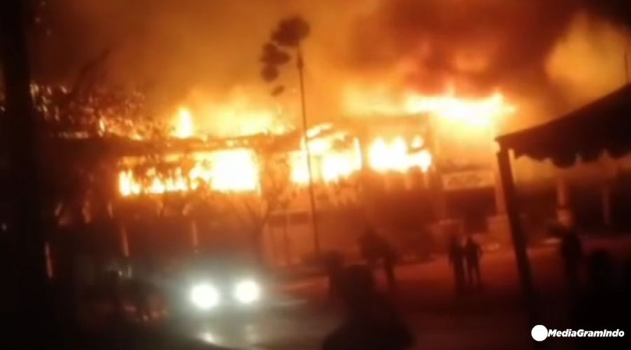 Kantor Bupati Bulungan Kebakaran Malam Ini, Warganet Heboh